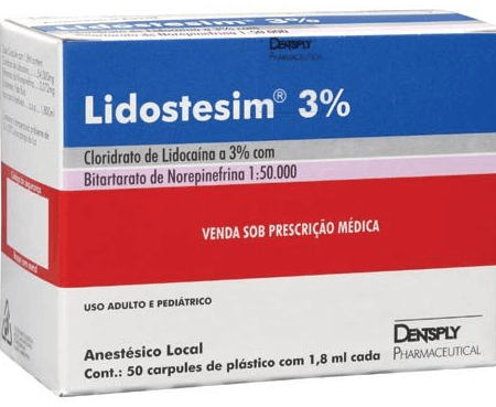 Anestésico Lidostesim 3% Caixa c/ 50 Und