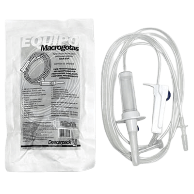 Equipo Macrogotas para Infusão Intravenosa Descarpack Pacote c/ 1 und