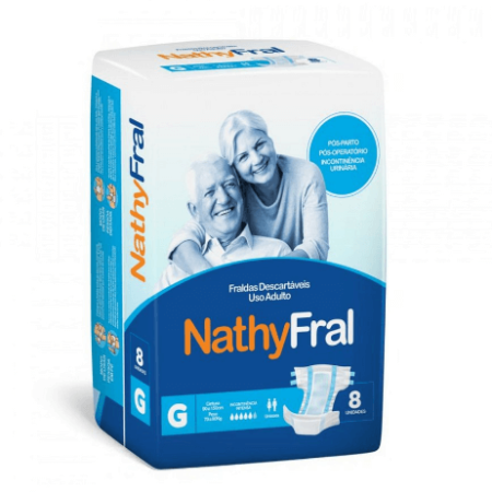 Fraldas G Nathyfral Pacote c/ 8 Und