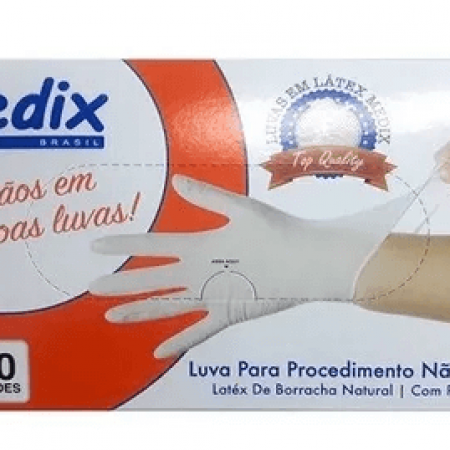 Luva para Procedimento Não Cirúrgico MEDIx Tam M Caixa c/ 100 Und