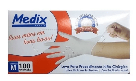 Luva para Procedimento Não Cirúrgico MEDIx Tam M Caixa c/ 100 Und 1 Luva para Procedimento Não Cirúrgico MEDIx Tam M Caixa c/ 100 Und