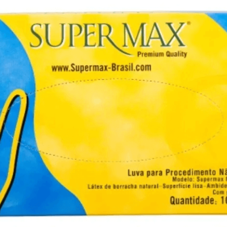 Luva para Procedimento Não Cirúrgico Supermex Premium Quality Tam M  Caixa c/ 100 Und