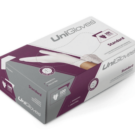 Luva para Procedimento Não Cirúrgico Unigloves Tam M Caixa c/ 100 Und