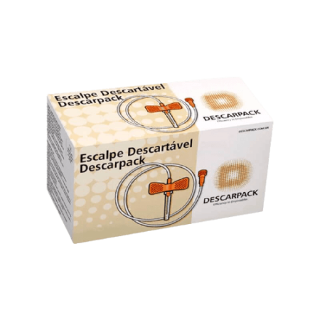 SCALP Descartável Luer Lock 25g Descarpack Pacote c/ 100 Und